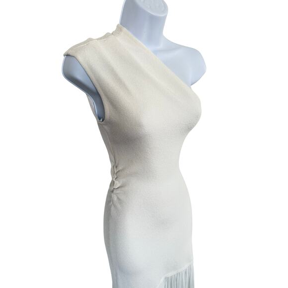 Proenza Schouler White One Shoulder Gown Dress Bridal Modern Minimalist Sz 0 - Picture 9 of 13